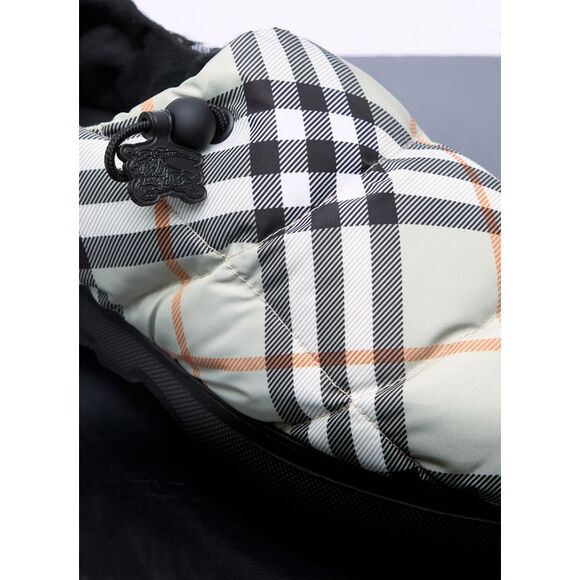 Burberry Men Check Nylon-Blend Pillow Mule - Picture 2 of 7